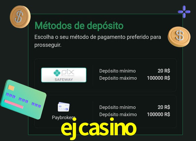 O cassino ejcasino oferece uma grande variedade de métodos de pagamento